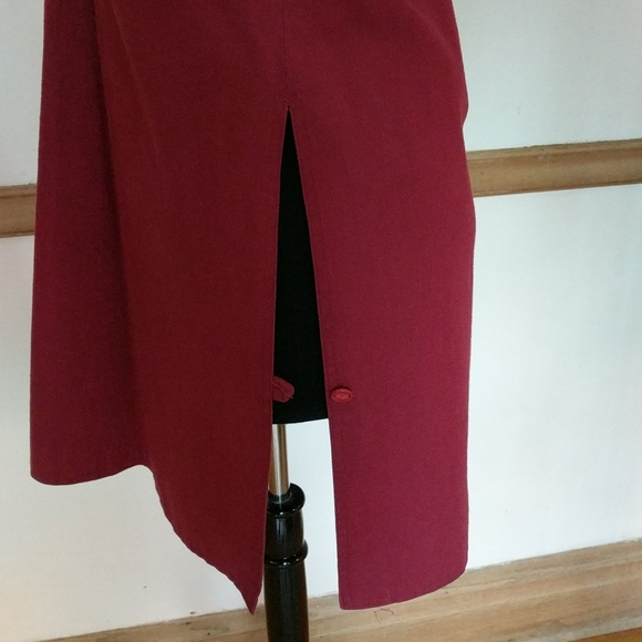 Vintage Maroon heavy Cotton Tunic Top Sailor Collar S - Picture 5 of 9